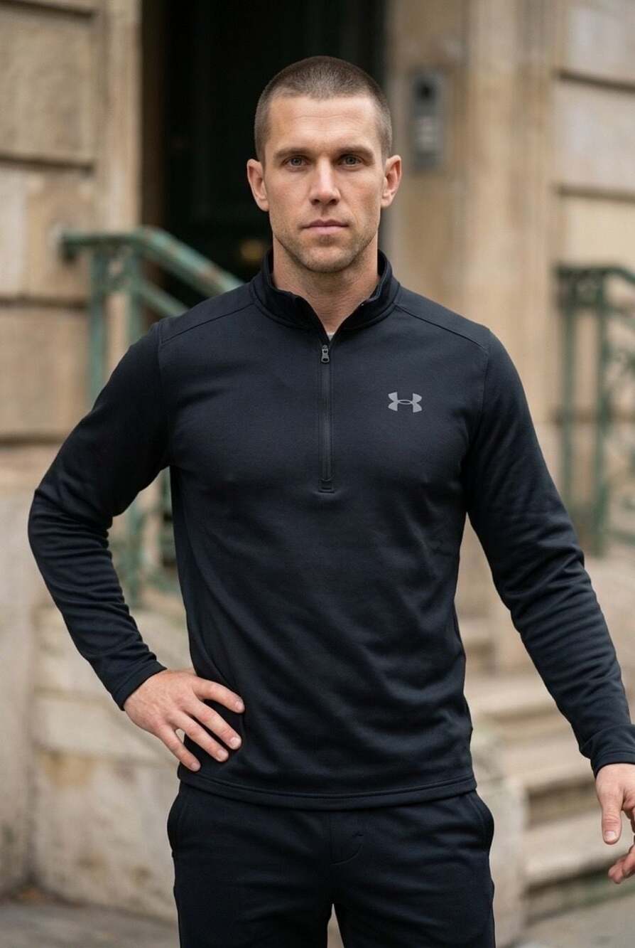 Under Armour ColdGear Loose 1/4 Zip Pullover Black Size 4XL